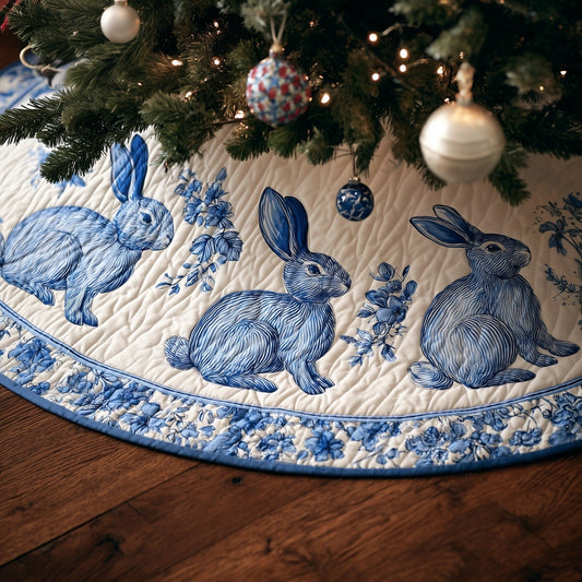 Adorable Rabbit Quilted Tree Skirt GFTONT4439