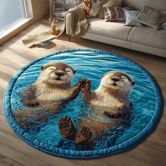 Safety Otter Nap Quilted Round Mat GFTONT4441