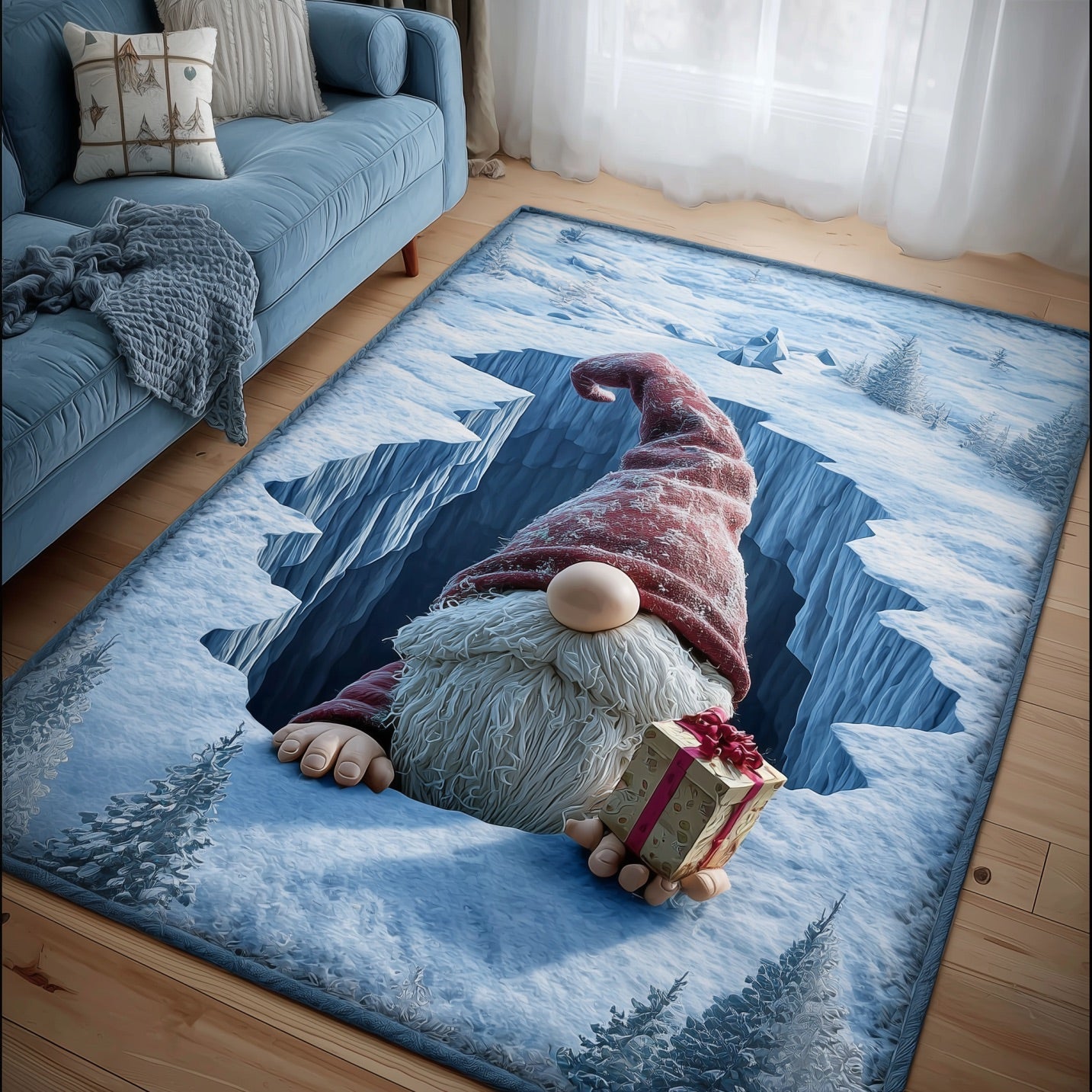 Gnome Present Area Rug GFTONT4469