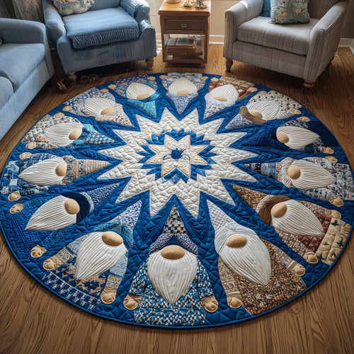 Festive Gnome Quilted Round Mat GFTONT4477