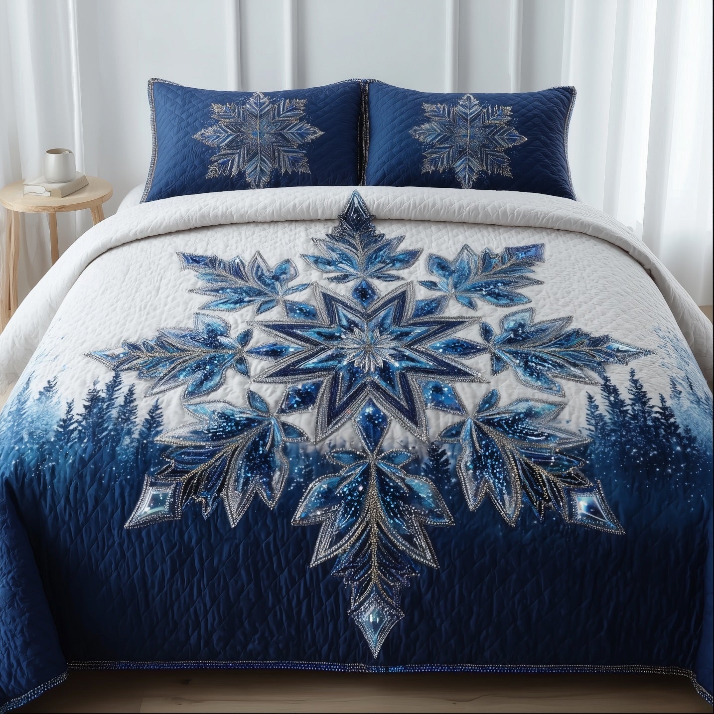 Majesty Snowflake Duvet Cover Set GFTONT4491