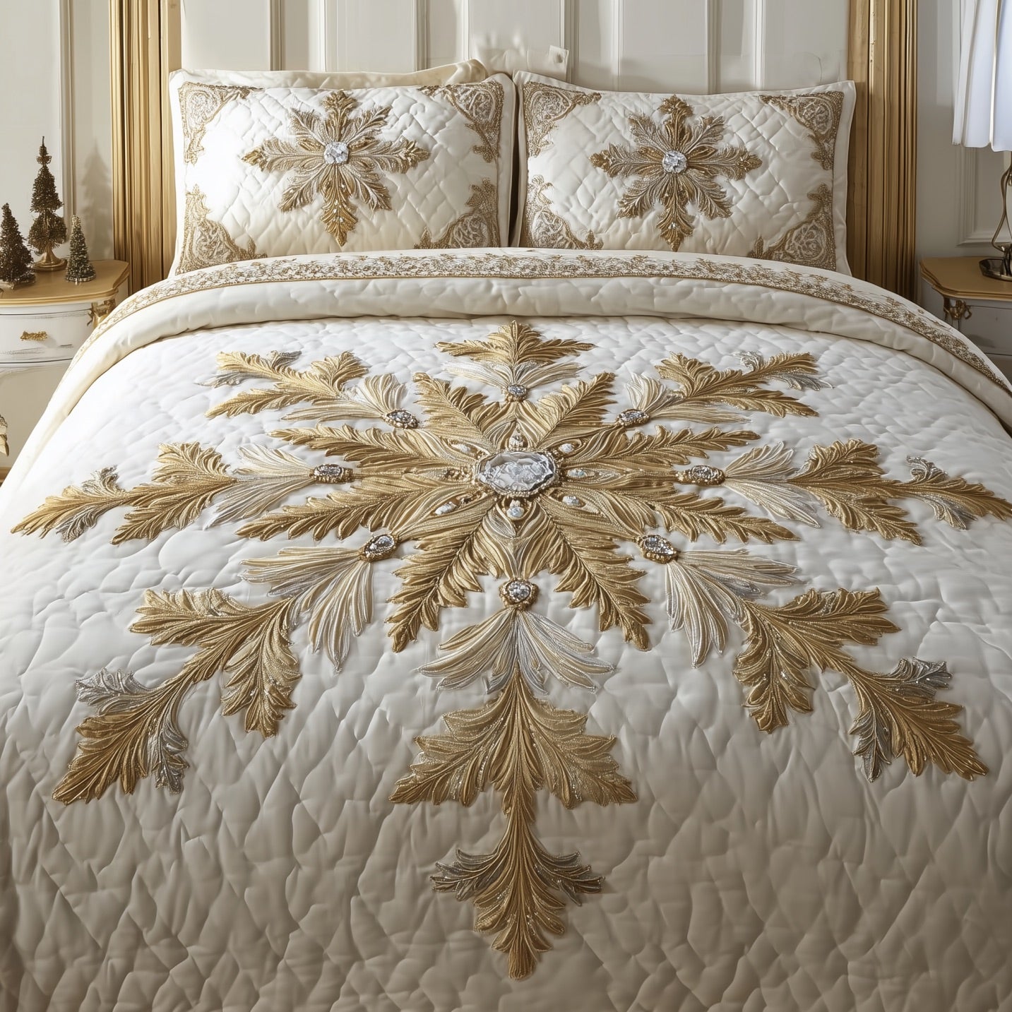 Majesty Snowflake Duvet Cover Set GFTONT4492
