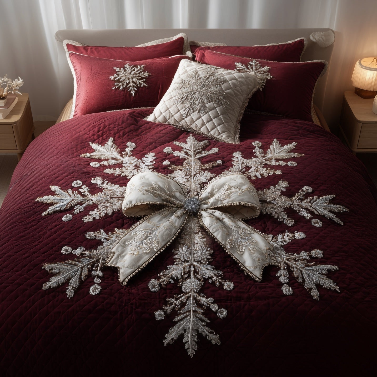 Majesty Snowflake Duvet Cover Set GFTONT4493