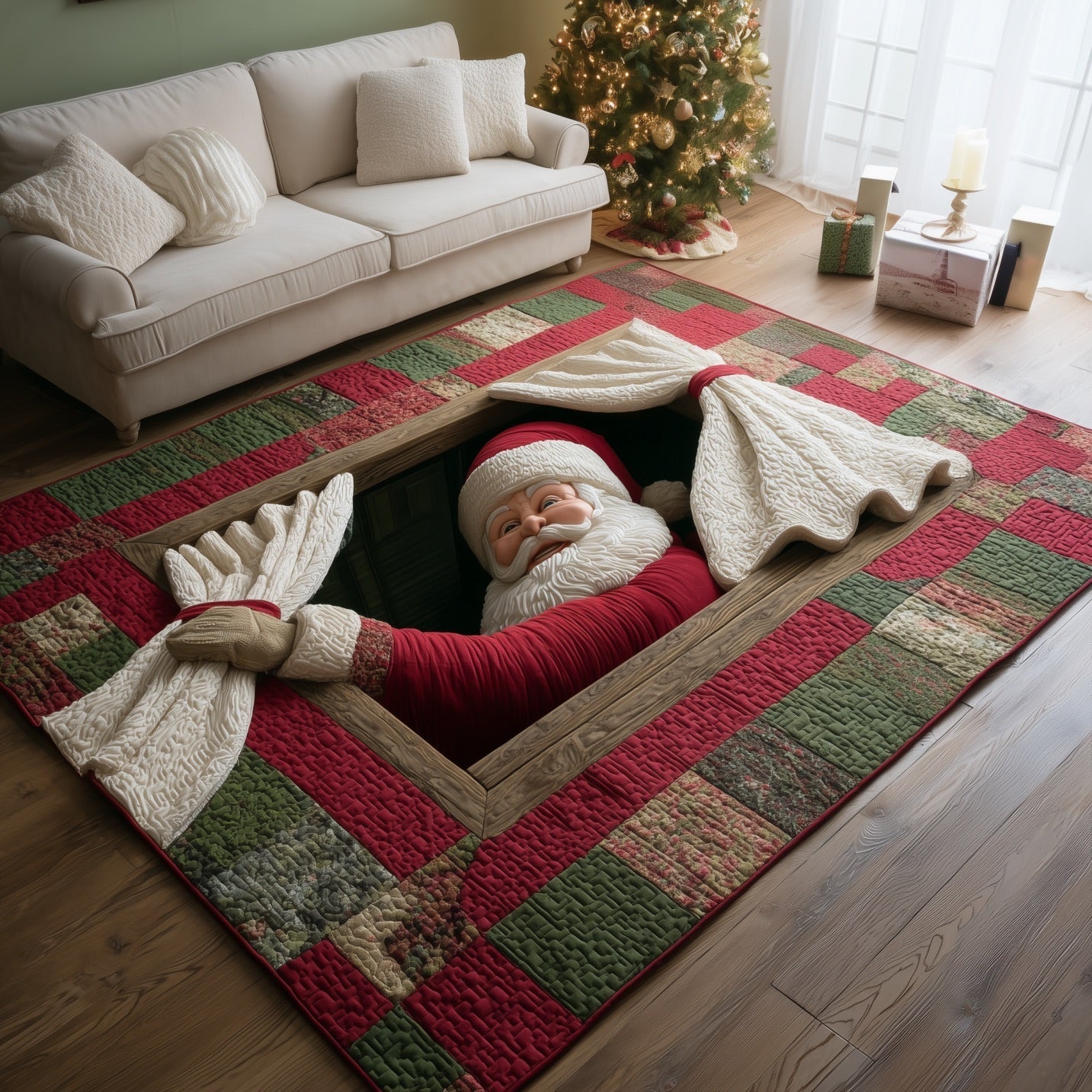 Jolly Santa Area Rug GFTONT4505