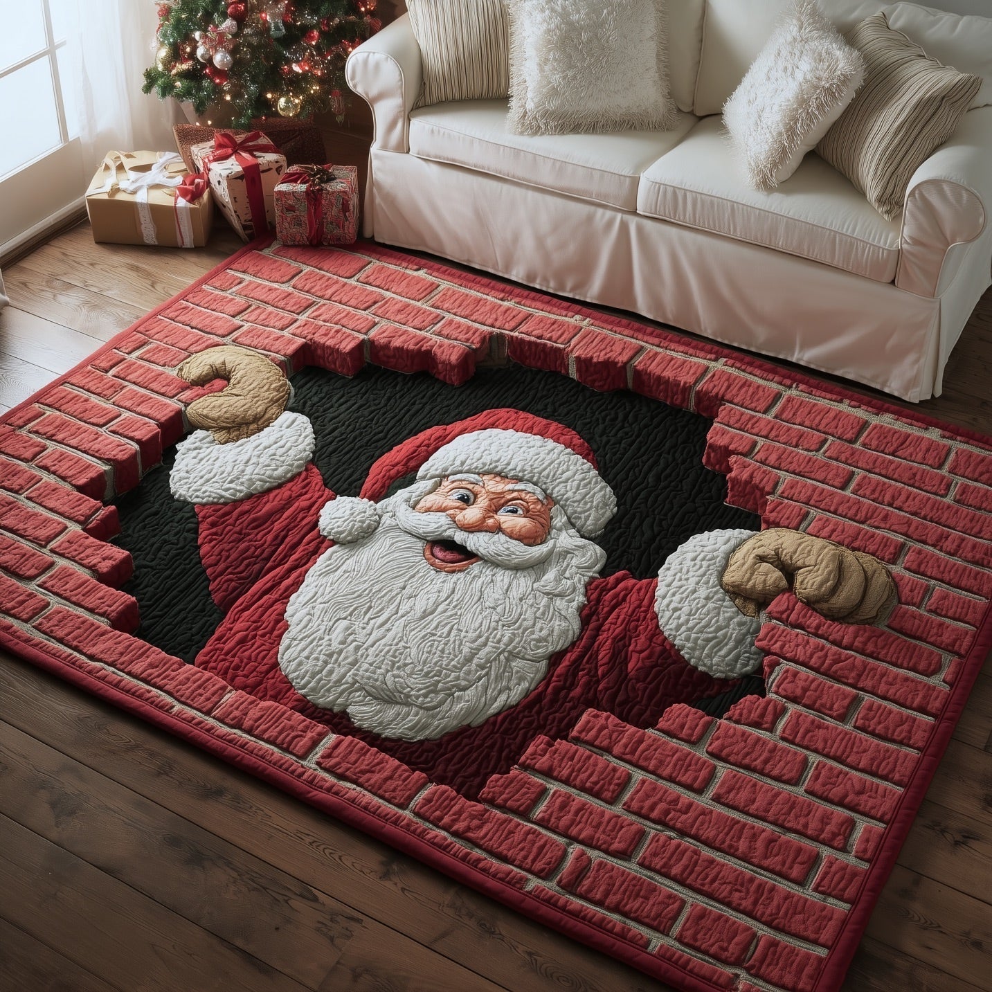 Jolly Santa Area Rug GFTONT4507