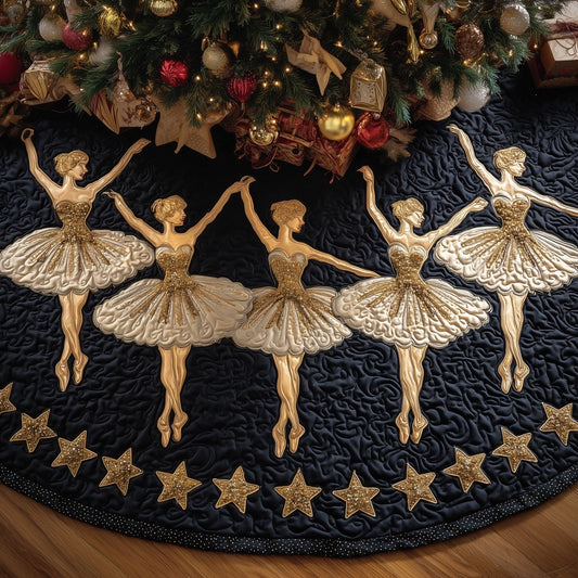 Golden Ballet Quilted Tree Skirt GFTONT4550