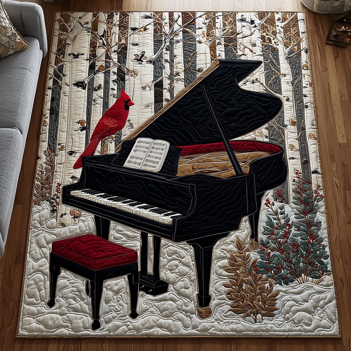 Winter Piano Area Rug GFTONT4560
