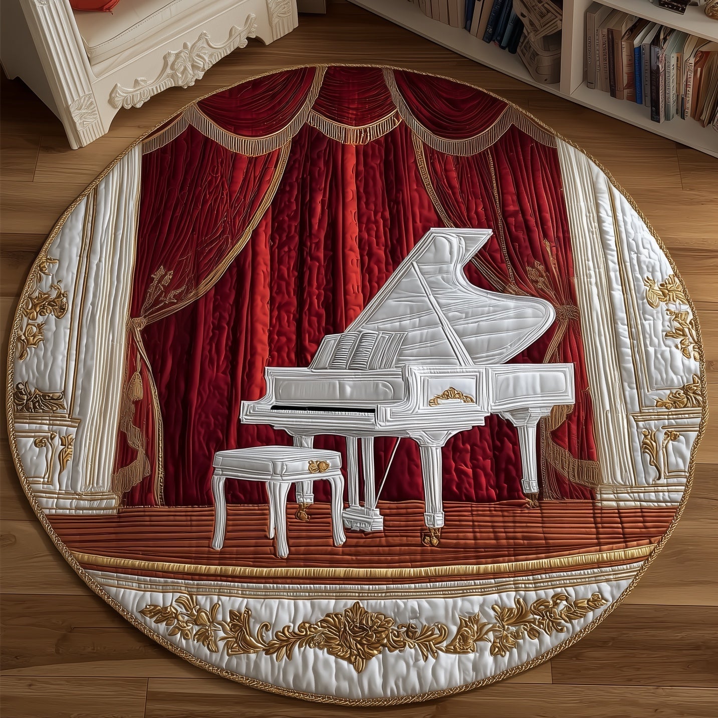 Pianist Stage Quilted Round Mat GFTONT4562