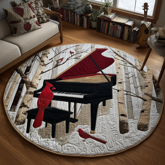 Winter Piano Quilted Round Mat GFTONT4569
