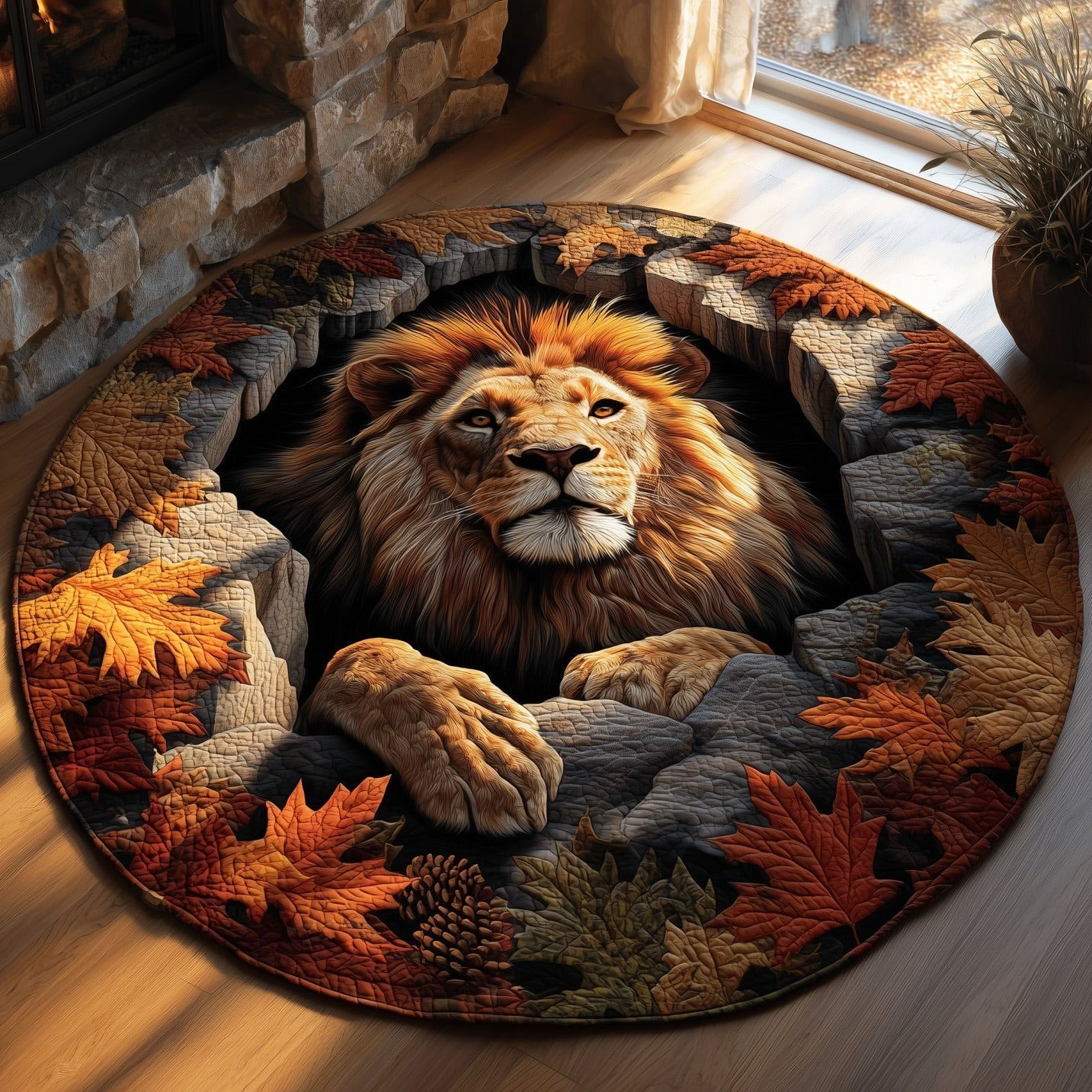 Majestic Roar Quilted Round Mat GFTONT4612