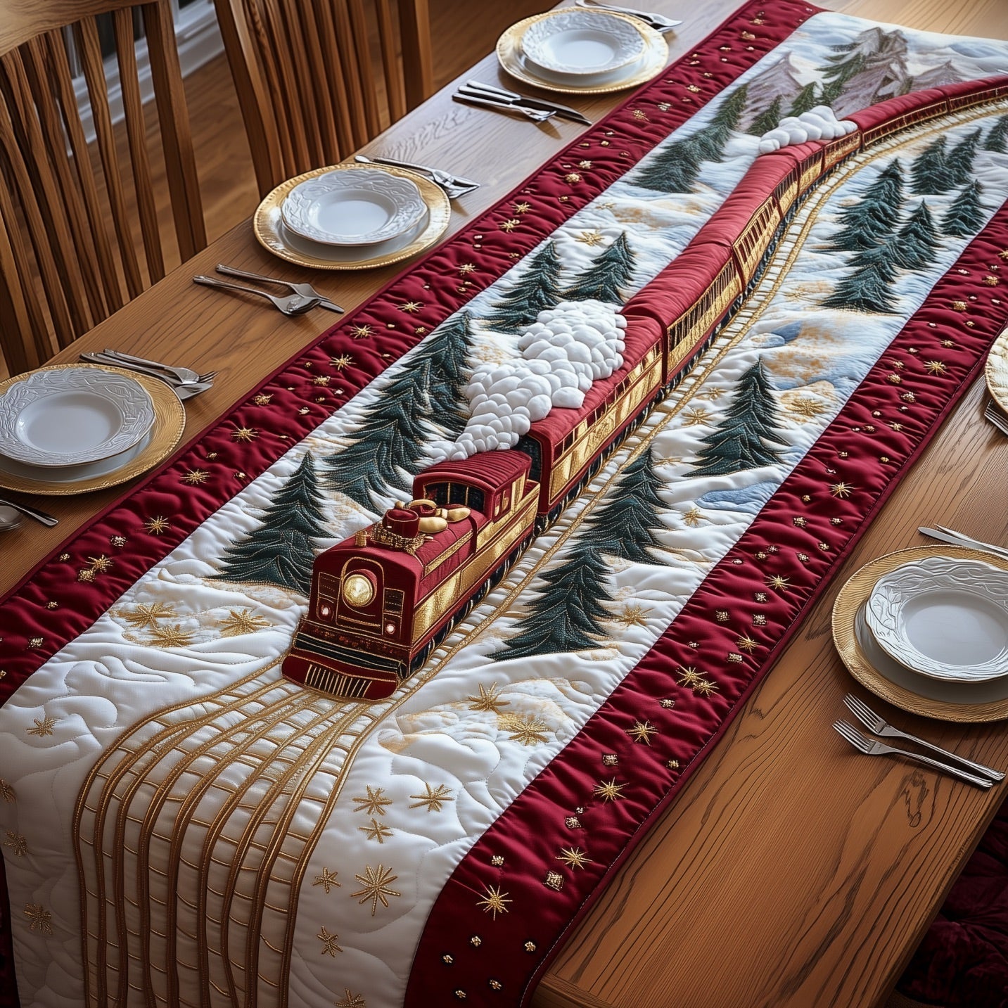 Yuletide Express Quilted Table Runner GFTONT4617