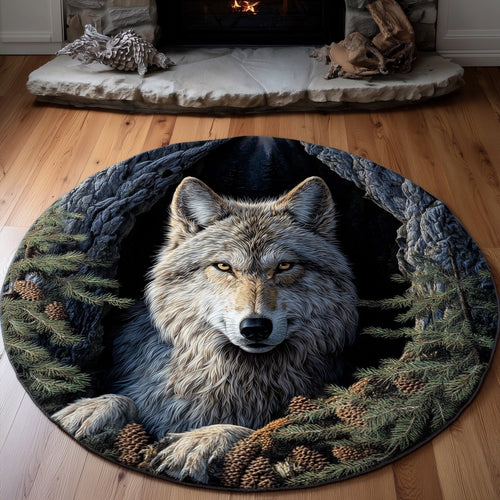 Wolf In the Wood Quilted Round Mat GFTONT4621