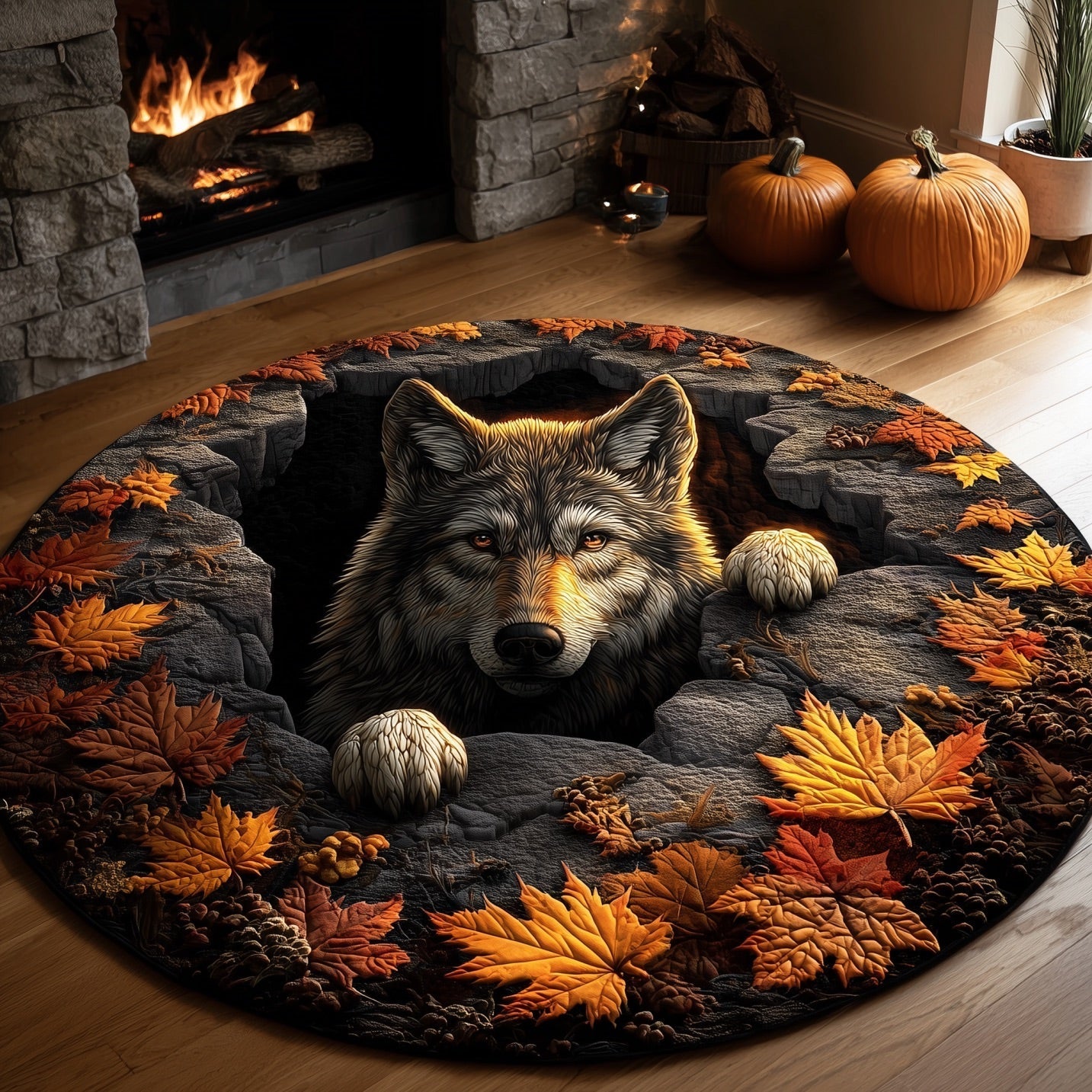Cave Guardian Quilted Round Mat GFTONT4624