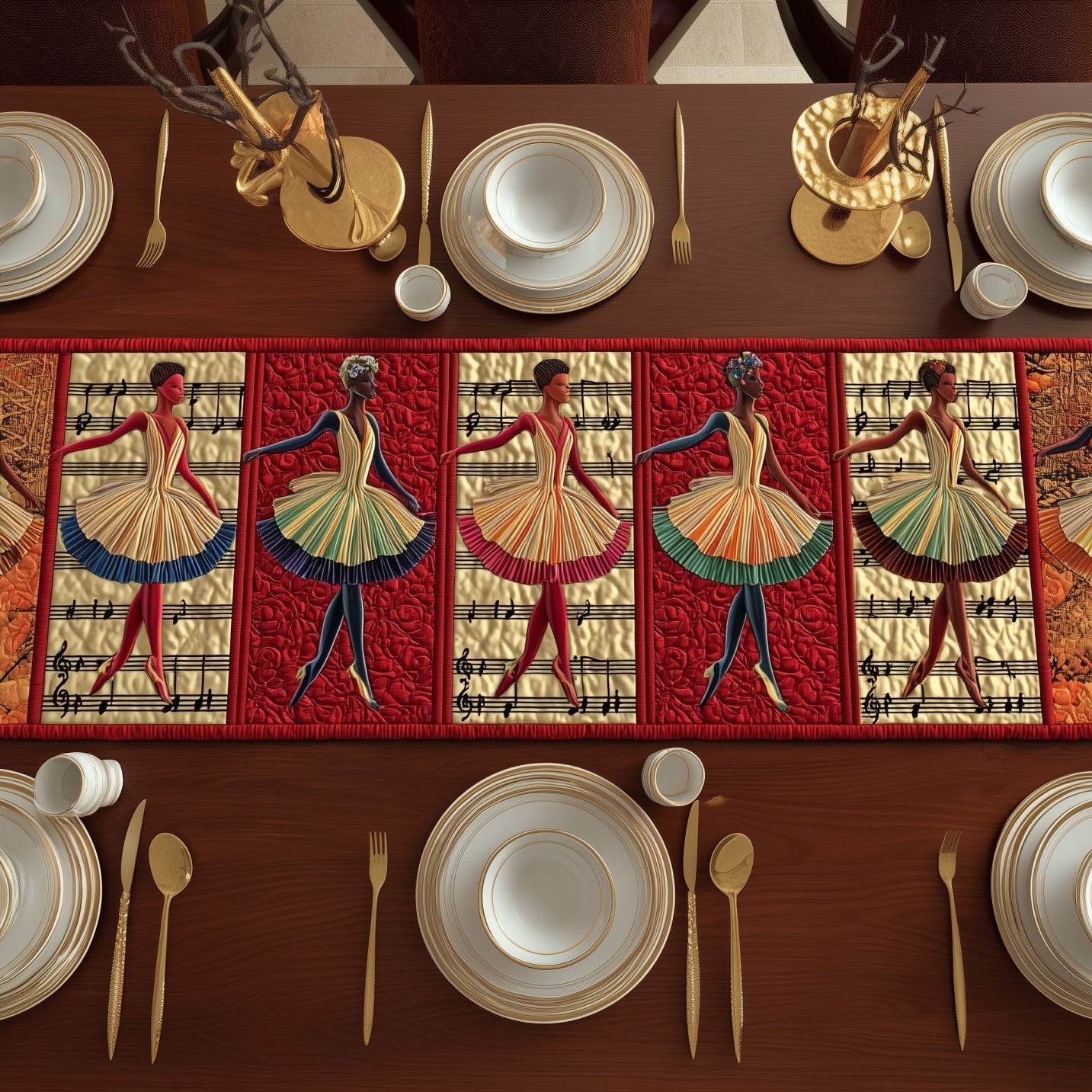 Ballet Stage Quilted Table Runner GFTONT4628