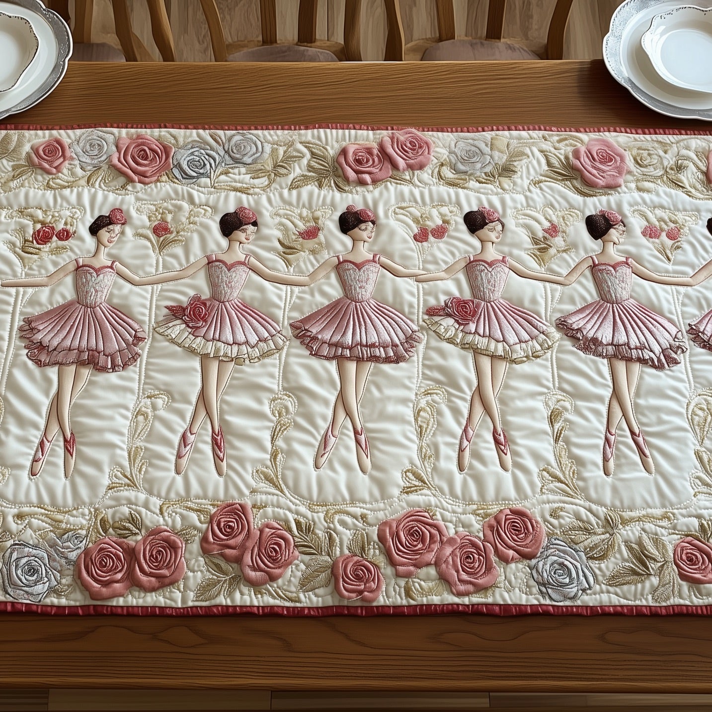 Rosie Ballerina Quilted Table Runner GFTONT4631