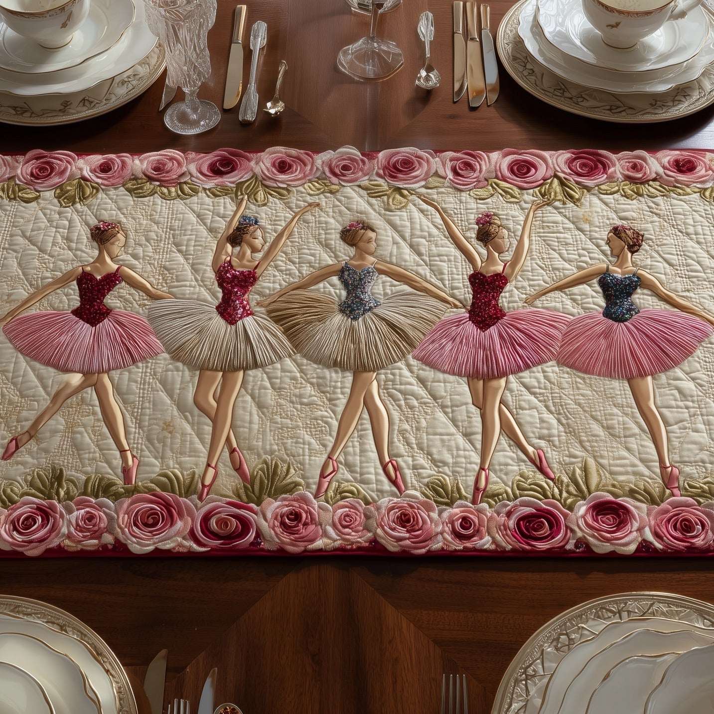 Rosie Ballerina Quilted Table Runner GFTONT4632