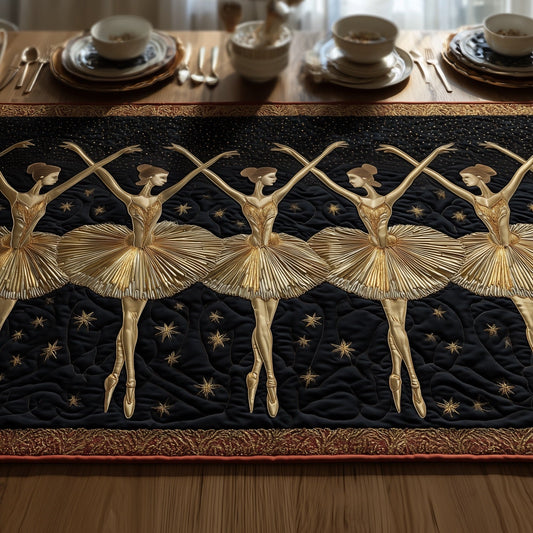 Golden Dance Quilted Table Runner GFTONT4635