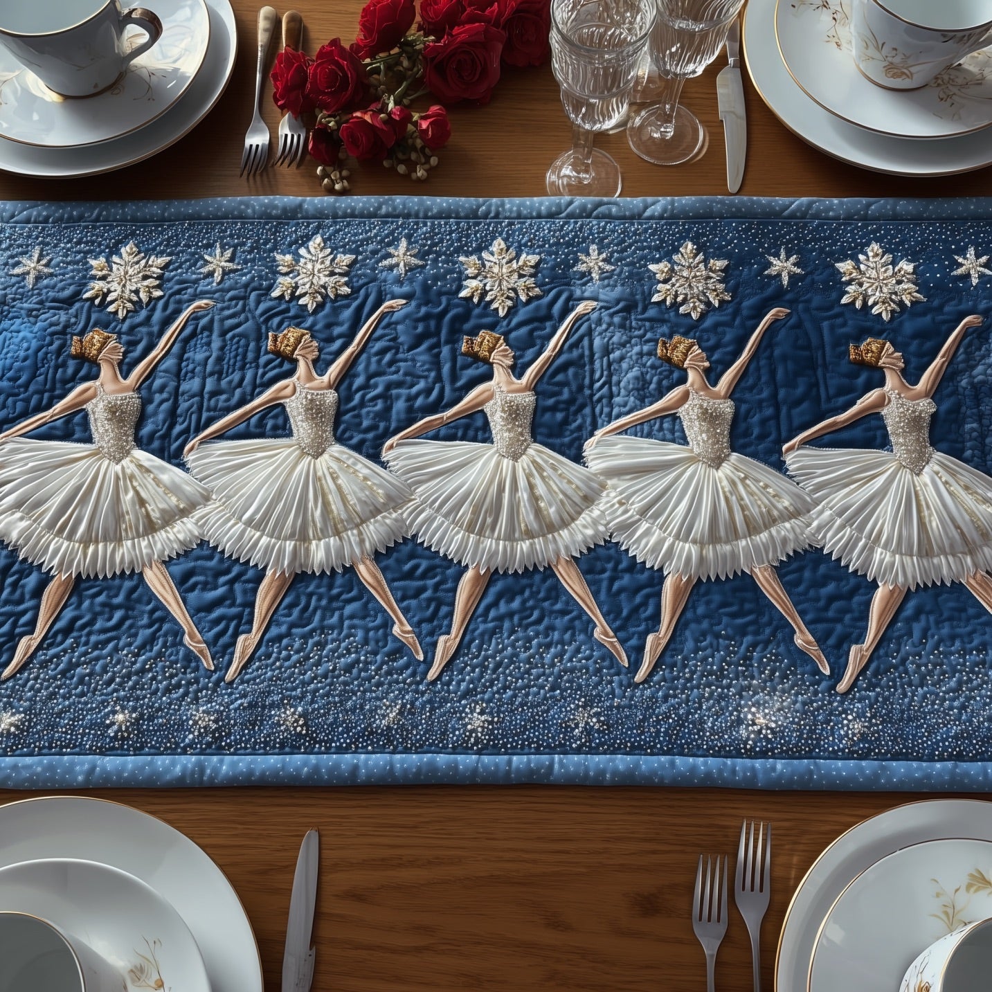 Winter Ballerina Quilted Table Runner GFTONT4636