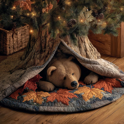 Autumn Bear Quilted Tree Skirt GFTONT4654