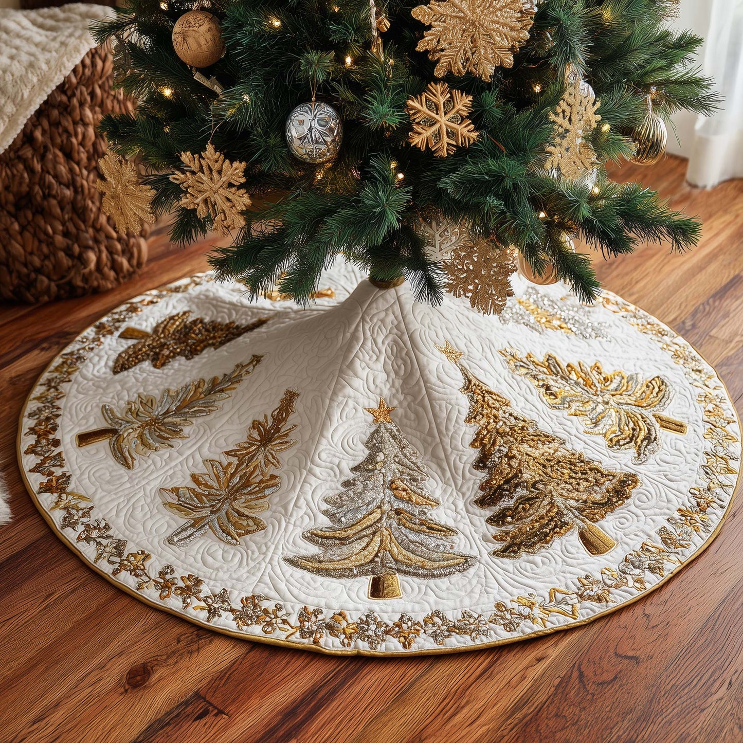 Golden Tree Quilted Tree Skirt GFTONT4657