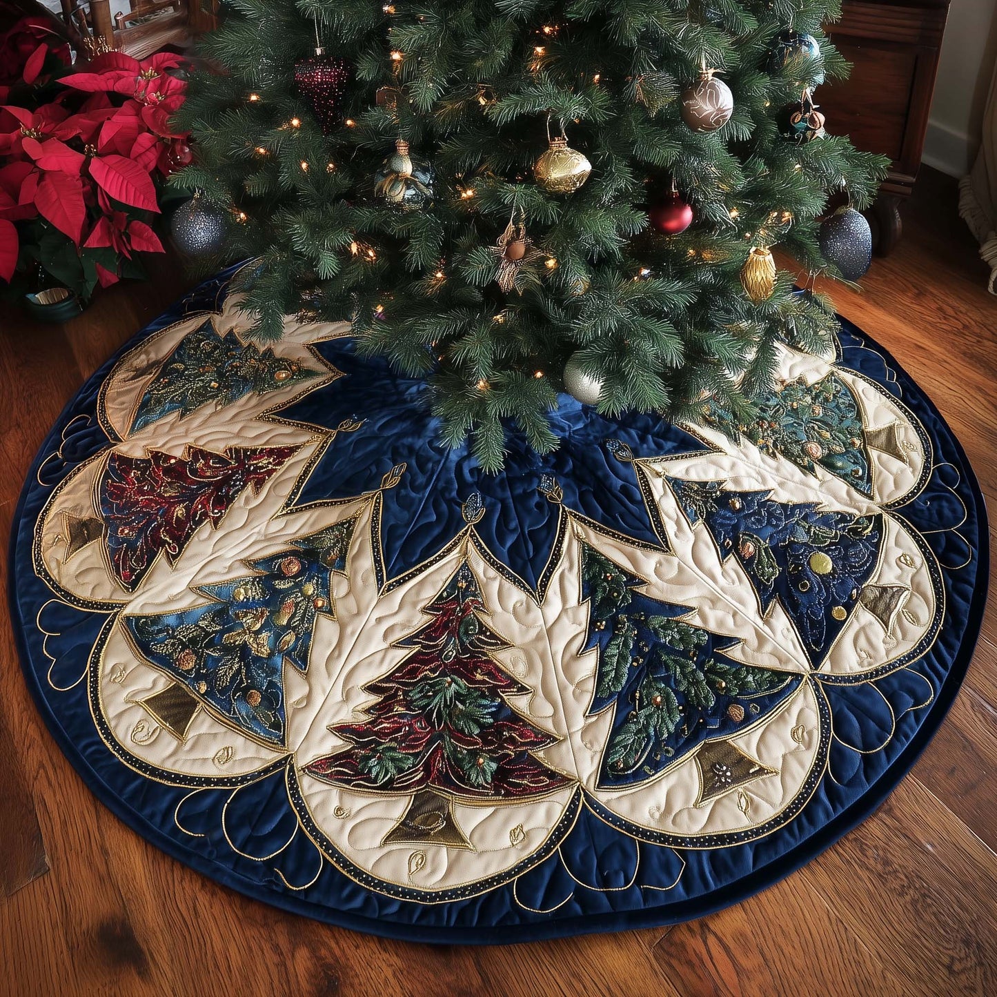 Christmas Evergreen Quilted Tree Skirt GFTONT4660