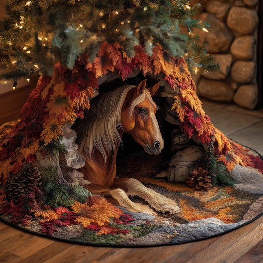 Autumn Horse Quilted Tree Skirt GFTONT4669