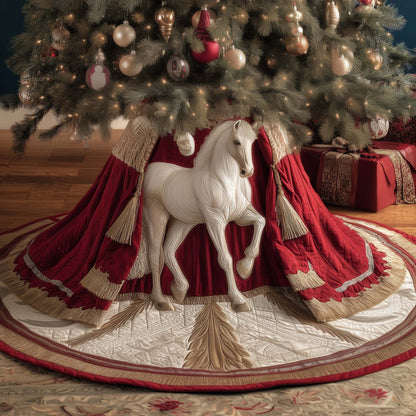 Festive Horse Quilted Tree Skirt GFTONT4671
