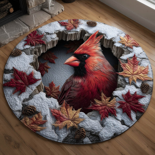Charming Cardinal Quilted Round Mat GFTONT4702