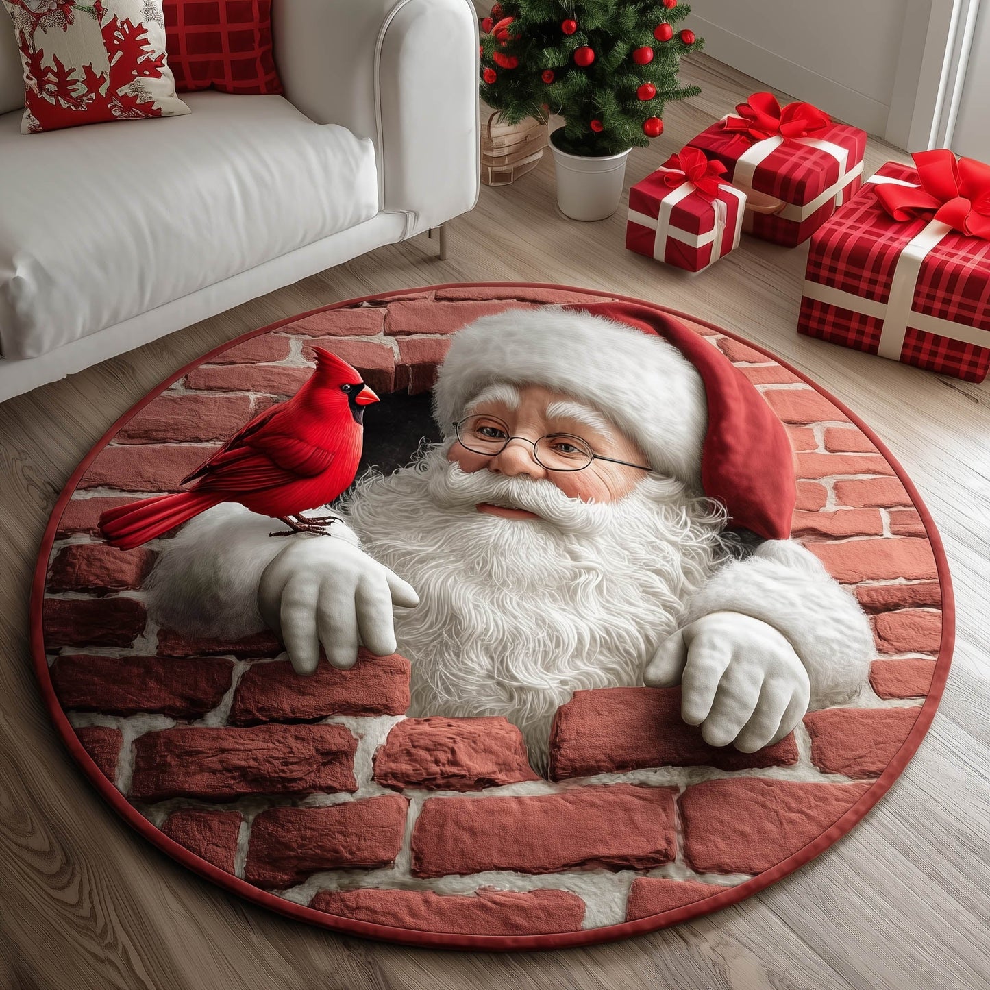 Santa Buddy Quilted Round Mat GFTONT4705