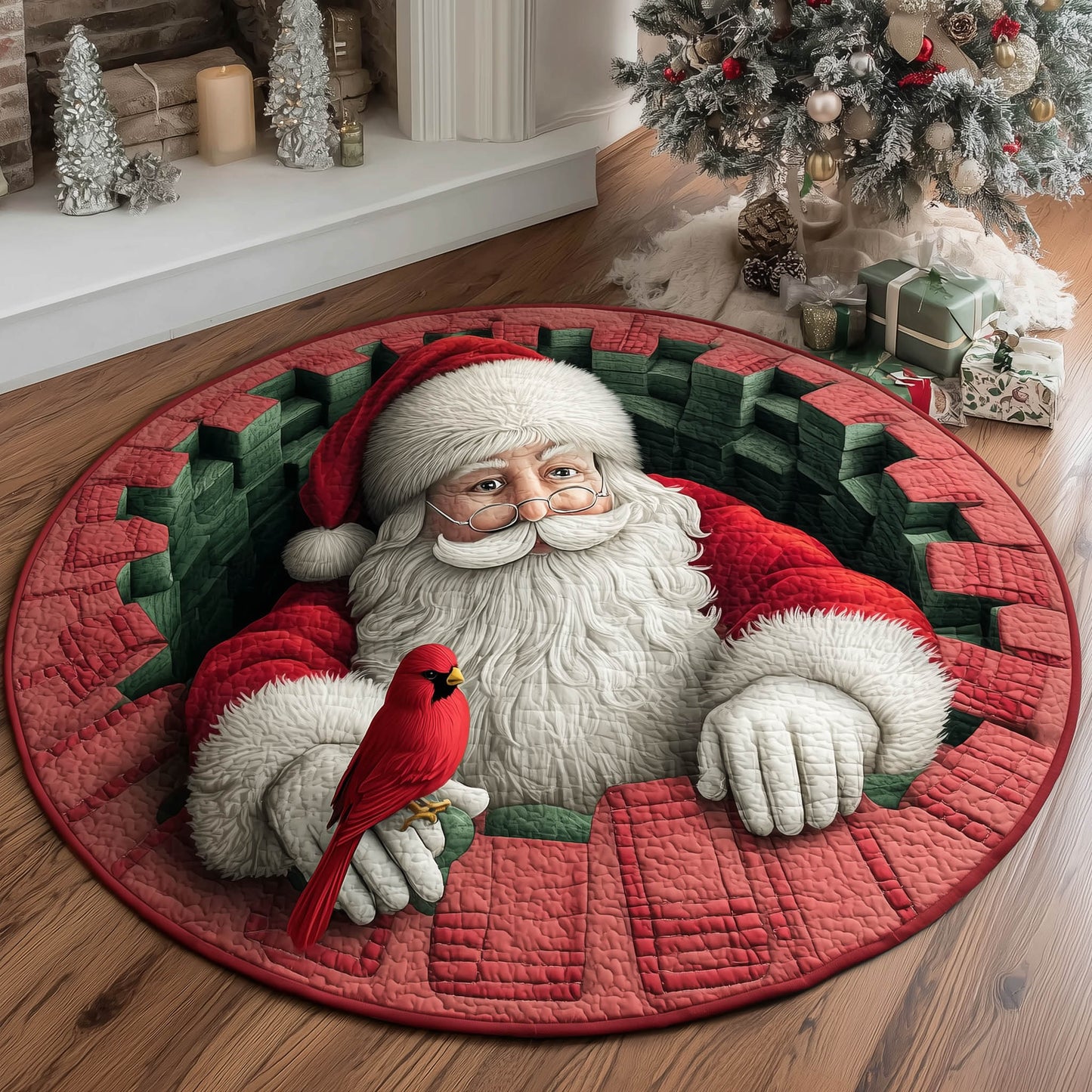 Santa Buddy Quilted Round Mat GFTONT4706