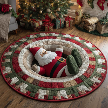 Jolly Santa Quilted Round Mat GFTONT4708