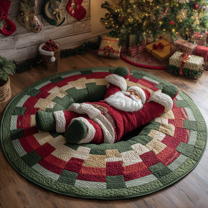 Jolly Santa Quilted Round Mat GFTONT4709