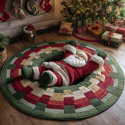 Jolly Santa Quilted Round Mat GFTONT4709