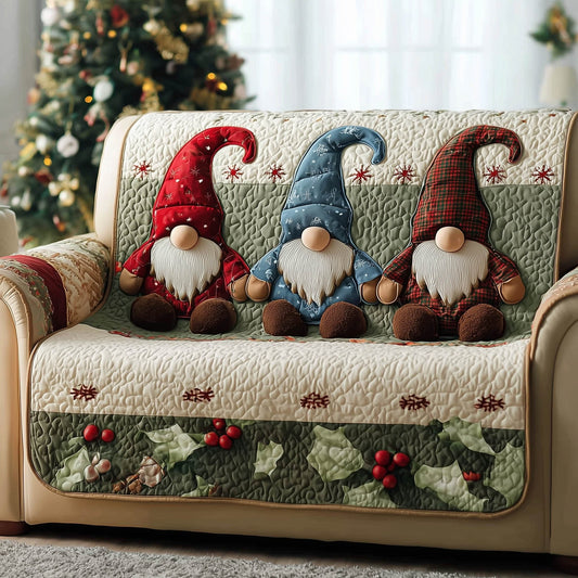 Festive Gnome Quilted Sofa Cover GFTONT4718