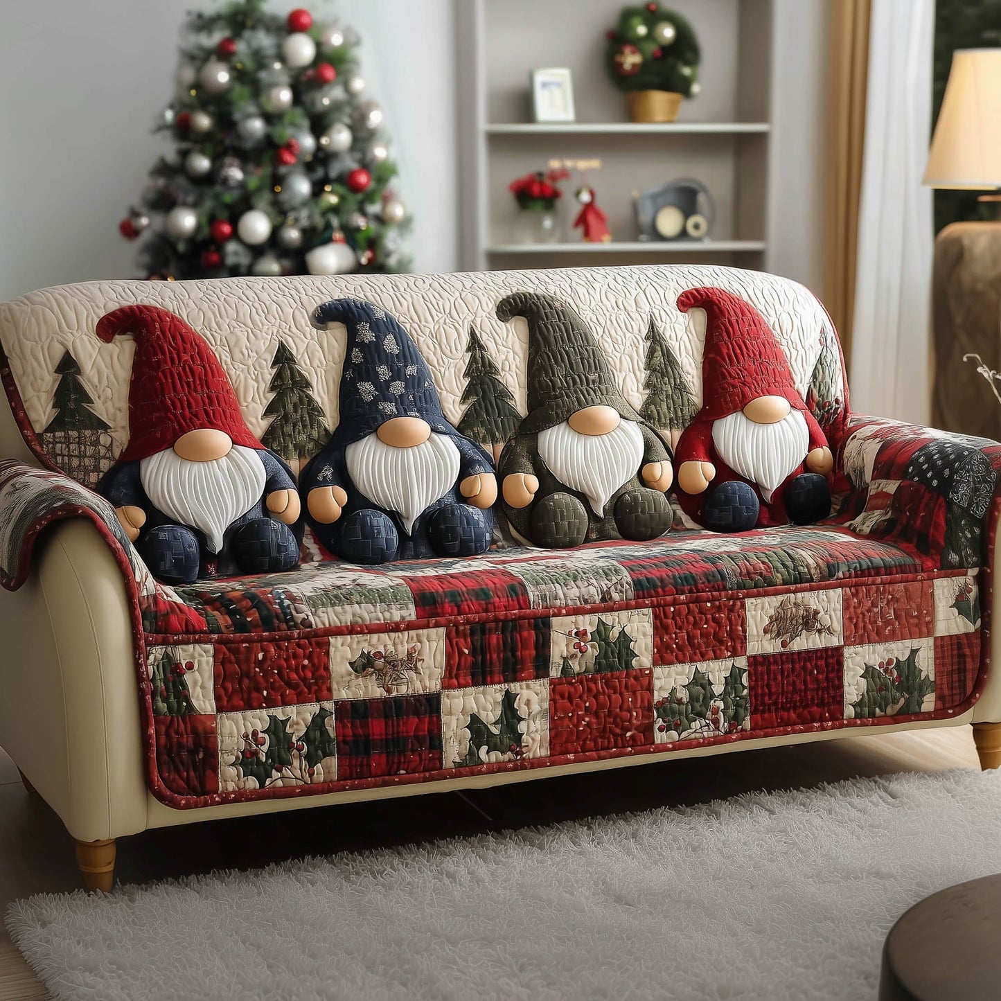 Gnome Quilted Sofa Cover GFTONT4721
