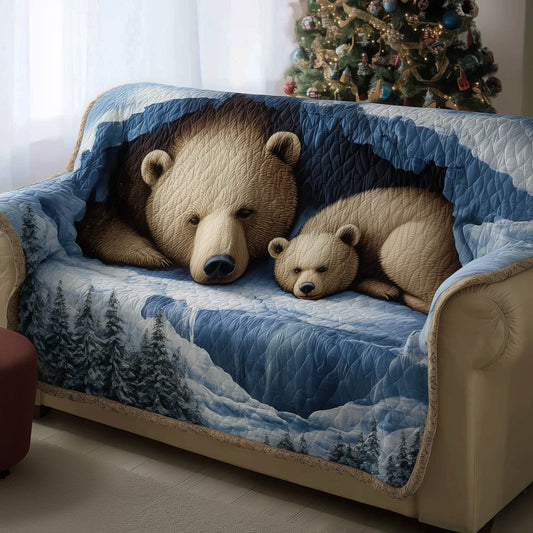 Winter Bears Quilted Sofa Cover GFTONT4727