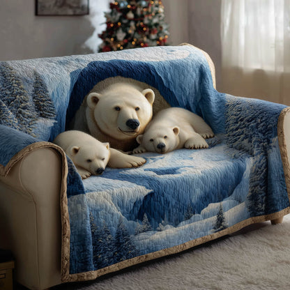 Winter Bears Quilted Sofa Cover GFTONT4728