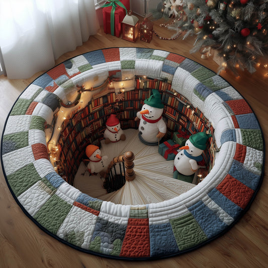 Snowman Book Nook Quilted Round Mat GFTONT4729