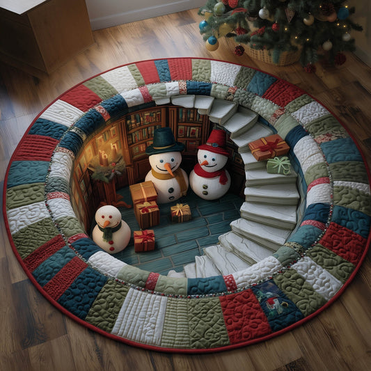 Snowman Book Nook Quilted Round Mat GFTONT4730