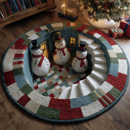 Snowman Home Quilted Round Mat GFTONT4733