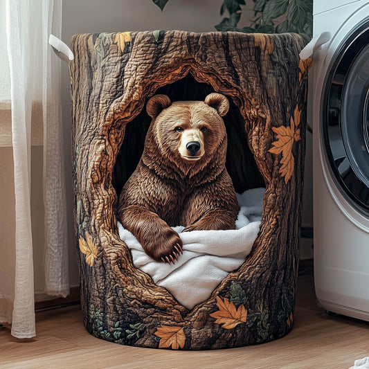 Wooden Nest Quilted Laundry Basket GFTONT4741