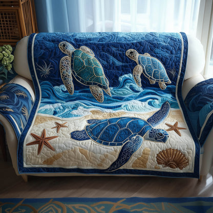 Ocean Breeze Quilted Sofa Cover GFTONT4746
