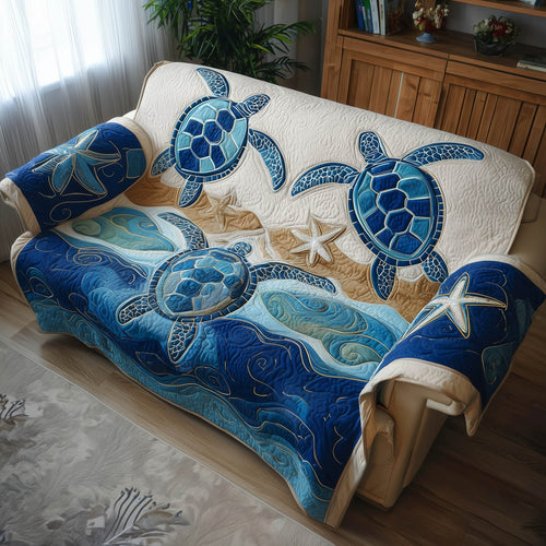 Ocean Breeze Quilted Sofa Cover GFTONT4748