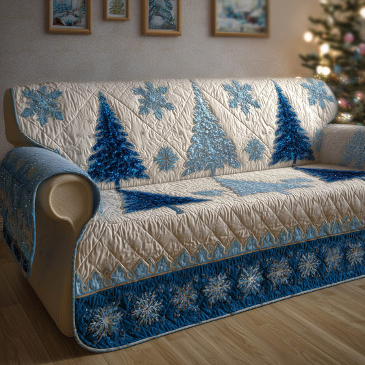 Sparkling Christmas Quilted Sofa Cover GFTONT4751