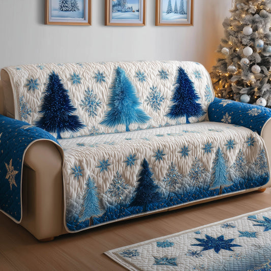 Sparkling Christmas Quilted Sofa Cover GFTONT4752