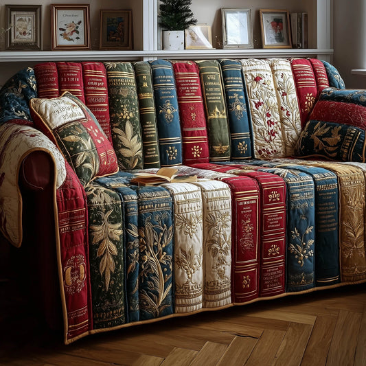 Rustic Book Quilted Sofa Cover GFTONT4766