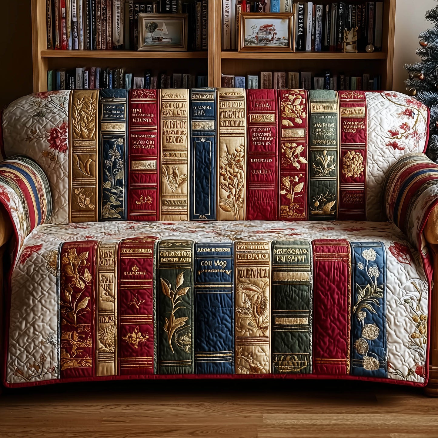 Rustic Book Quilted Sofa Cover GFTONT4767