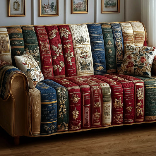 Rustic Book Quilted Sofa Cover GFTONT4768