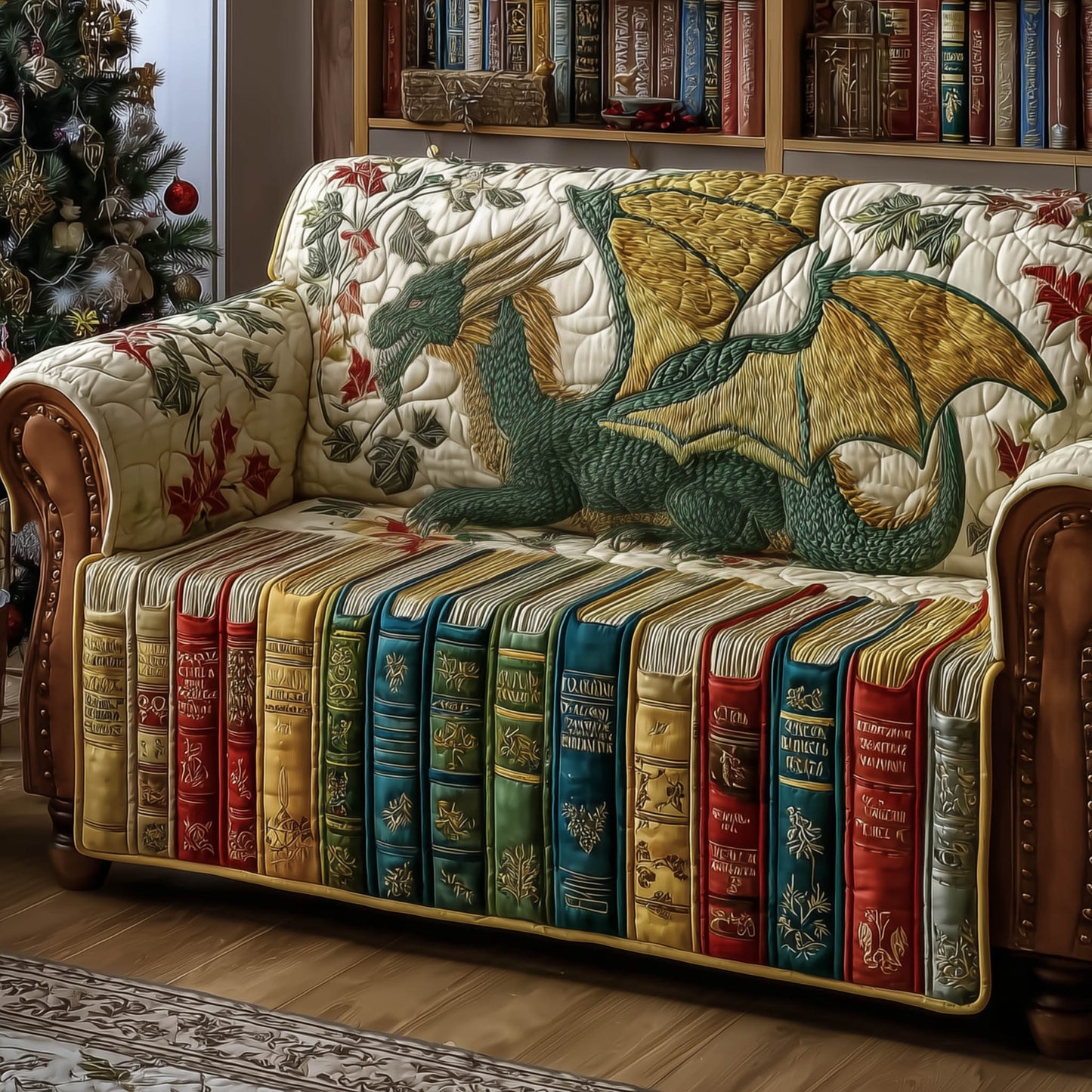 Bookish Dragon Quilted Sofa Cover GFTONT4771