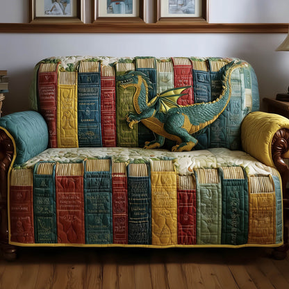 Bookish Dragon Quilted Sofa Cover GFTONT4773